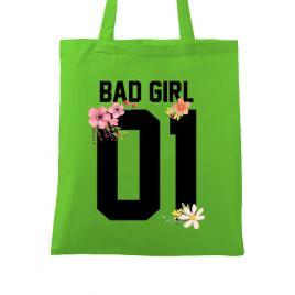 Sacosa din panza bad girl verde mar