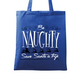 Sacosa din panza be naughty albastru regal
