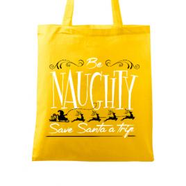 Sacosa din panza be naughty galben