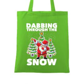 Sacosa din panza dabbing santa verde mar