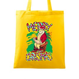 Sacosa din panza naughty santa galben