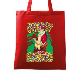 Sacosa din panza naughty santa rosu