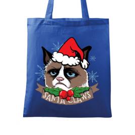 Sacosa din panza santa claws albastru regal
