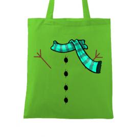 Sacosa din panza snowman verde mar