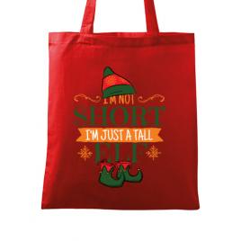 Sacosa din panza tall elf rosu