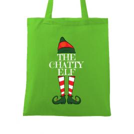 Sacosa din panza the chatty elf verde mar