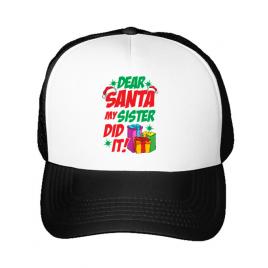 Sapca personalizata my sister did it alb