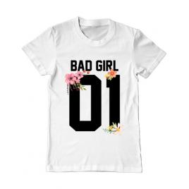Tricou adler barbat bad girl alb