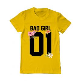 Tricou adler barbat bad girl galben