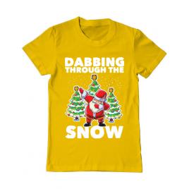 Tricou adler barbat dabbing santa galben