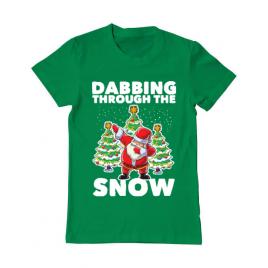 Tricou adler barbat dabbing santa verde mediu