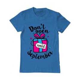 Tricou adler barbat dont open until september albastru azuriu