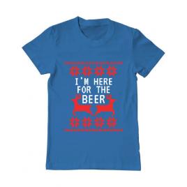 Tricou adler barbat here for the beer albastru azuriu