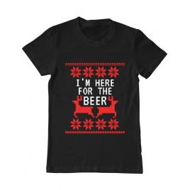 Tricou adler barbat here for the beer negru