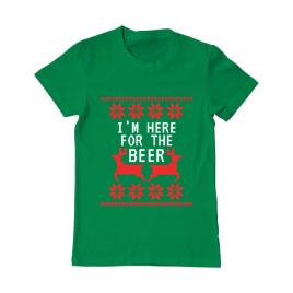 Tricou adler barbat here for the beer verde mediu