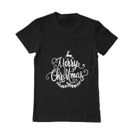 Tricou adler barbat merry christmas negru
