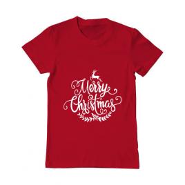 Tricou adler barbat merry christmas rosu