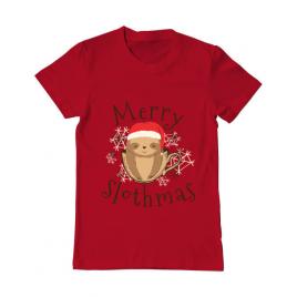 Tricou adler barbat merry slothmas rosu