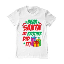 Tricou adler barbat my brother did it alb