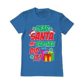 Tricou adler barbat my brother did it albastru azuriu