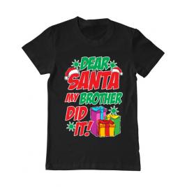 Tricou adler barbat my brother did it negru