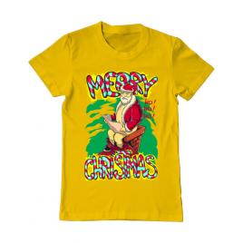 Tricou adler barbat naughty santa galben