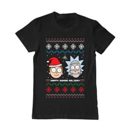 Tricou adler barbat rick and morty christmas negru