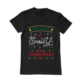 Tricou adler barbat snowy christmas negru