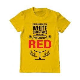 Tricou adler barbat white christmas galben
