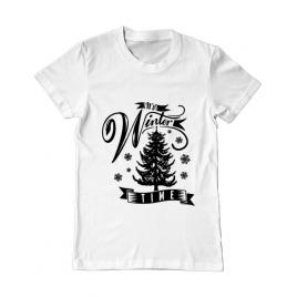 Tricou adler barbat winter time alb