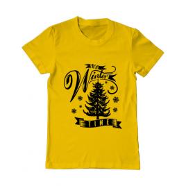 Tricou adler barbat winter time galben