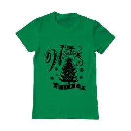 Tricou adler barbat winter time verde mediu