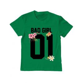 Tricou adler copil bad girl verde mediu