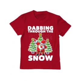 Tricou adler copil dabbing santa rosu