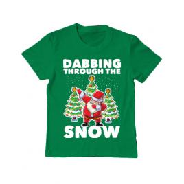 Tricou adler copil dabbing santa verde mediu