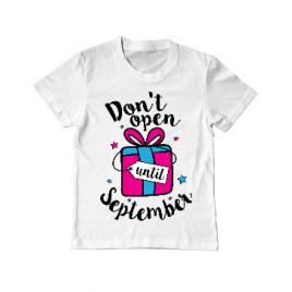 Tricou adler copil dont open until september alb