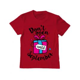 Tricou adler copil dont open until september rosu
