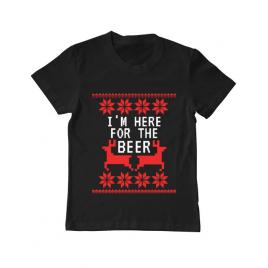 Tricou adler copil here for the beer negru