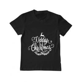 Tricou adler copil merry christmas negru