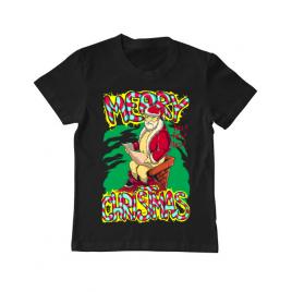 Tricou adler copil naughty santa negru