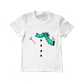 Tricou adler copil snowman alb