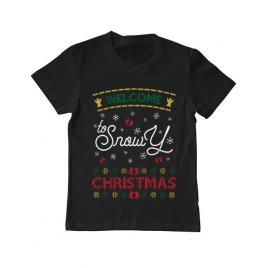 Tricou adler copil snowy christmas negru