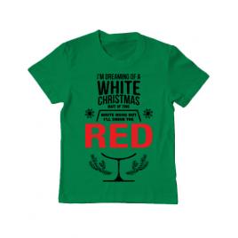 Tricou adler copil white christmas verde mediu