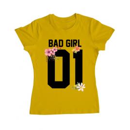 Tricou adler dama bad girl galben