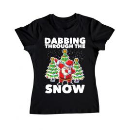 Tricou adler dama dabbing santa negru