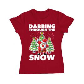 Tricou adler dama dabbing santa rosu