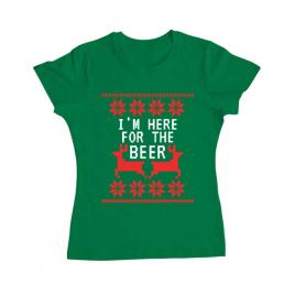 Tricou adler dama here for the beer verde mediu