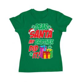 Tricou adler dama my brother did it verde mediu