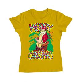 Tricou adler dama naughty santa galben