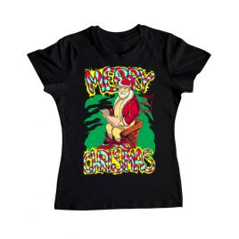 Tricou adler dama naughty santa negru